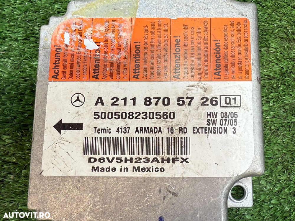 AIRBAG CALCULATOR MERCEDES BENZ W211 E280 CDI 2006 COD OEM A2118705726 2002-2009 - 8
