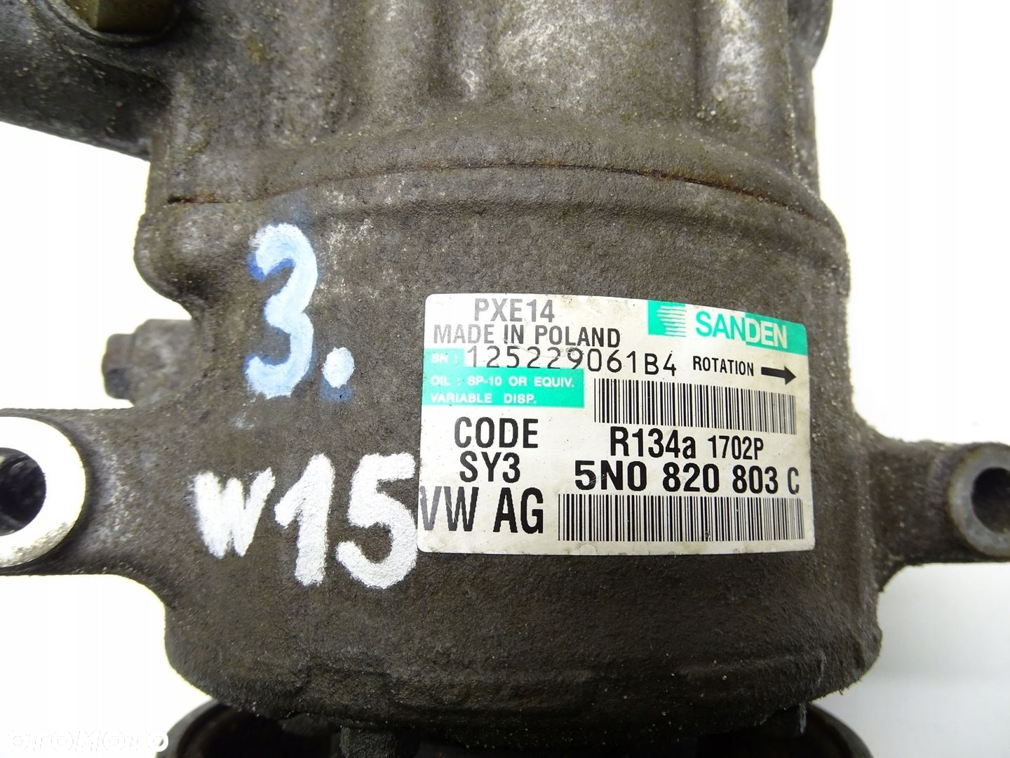 SPRĘŻARKA KLIMATYZACJI 2.0TDI 5N0820803C ALTEA FABIA II POLO IBIZA IV A3 8P - 7