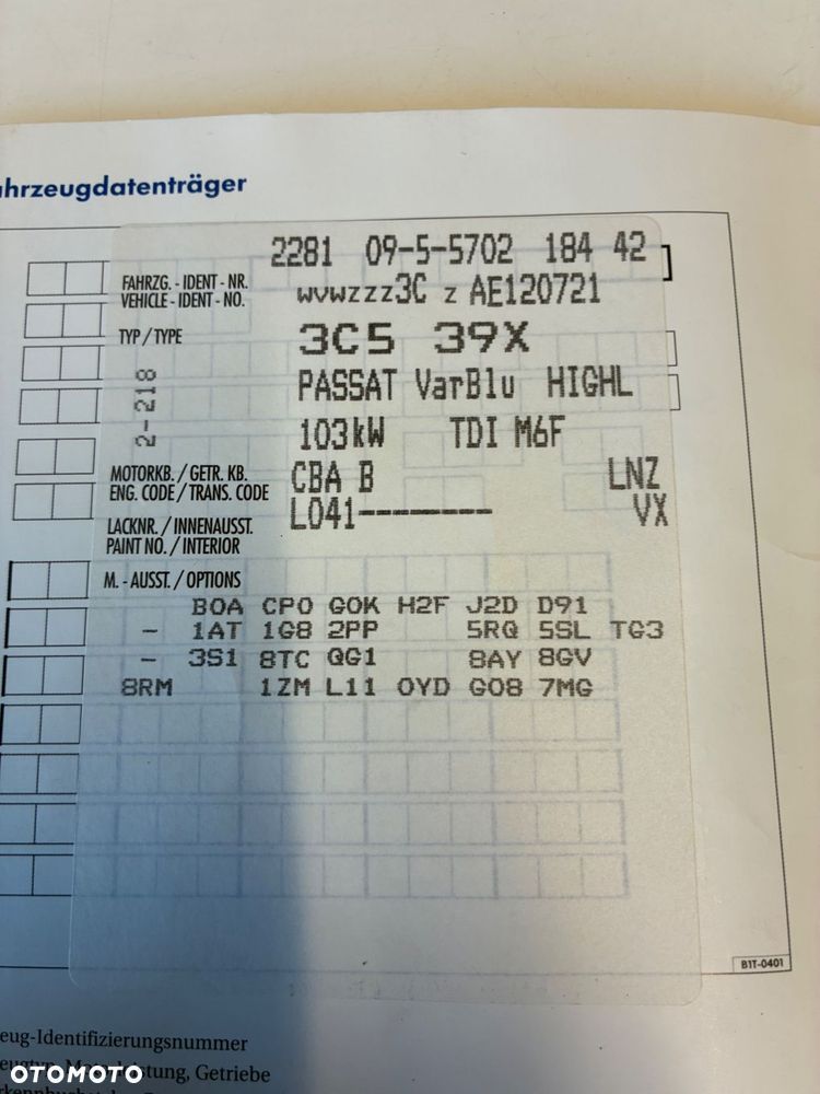 VW  CBAB 2.0 DIESEL 278Tyś. PRZEBIEG SILNIK PLASTIKOWY KOLEKTOR - 10