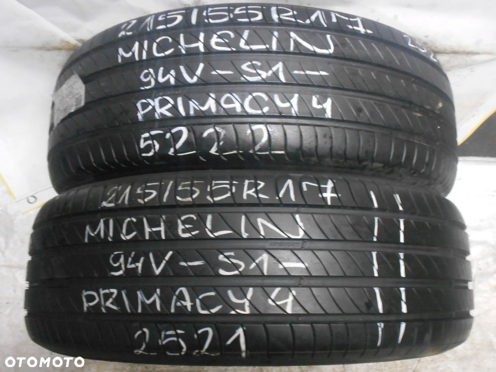 OPONY  215/55R17 MICHELIN PRIMACY 4 S1 DOT 5222 /  2521 7.4MM - 1