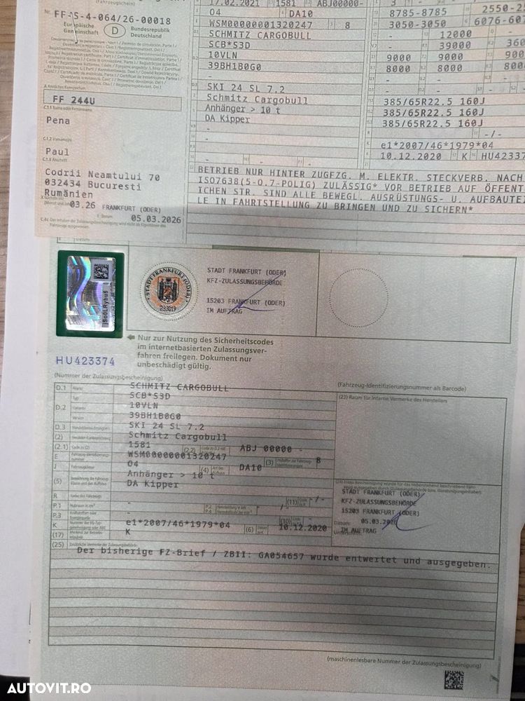 Schmitz Cargobull SKI 24, 2021, 28mc, axa liftabila, scena vizitare, prelata, posibilitate leasing 4 ani-PROMOTIE 239000 Eur+Tva - 12
