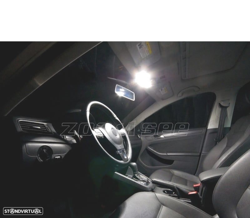 KIT COMPLETO 13 LAMPADAS LED INTERIOR PARA VOLKSWAGEN VW JETTA 6 MK6 MK VI SEDAN 11-18 - 5