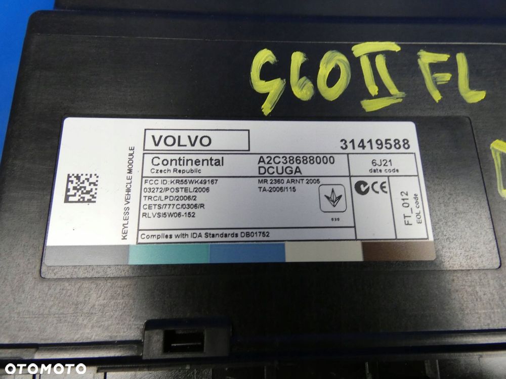 VOLVO S60 II V60 MODUŁ STEROWNIK KEYLESS START STOP - 2