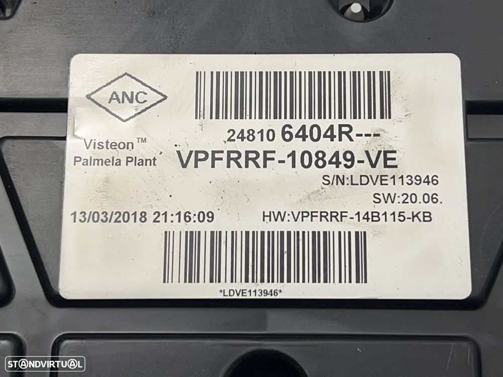 Painel de instrumentos FIAT TALENTO (296_) 1.6 D REF. 248106404R - 3