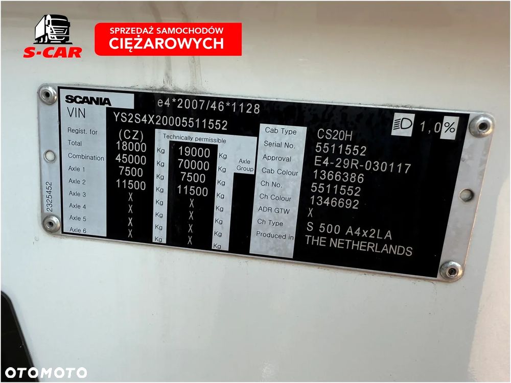Scania S 500 Standard Retarder Klima Postojowa - 34
