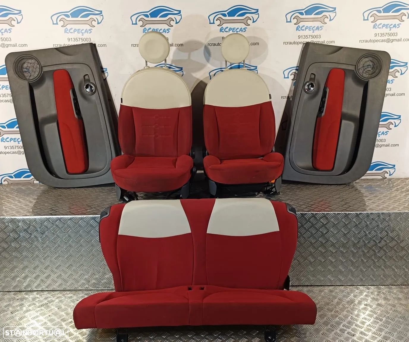 BANCO BANCOS FIAT 500 312 TECIDO AIRBAG QUARTELAS - 1