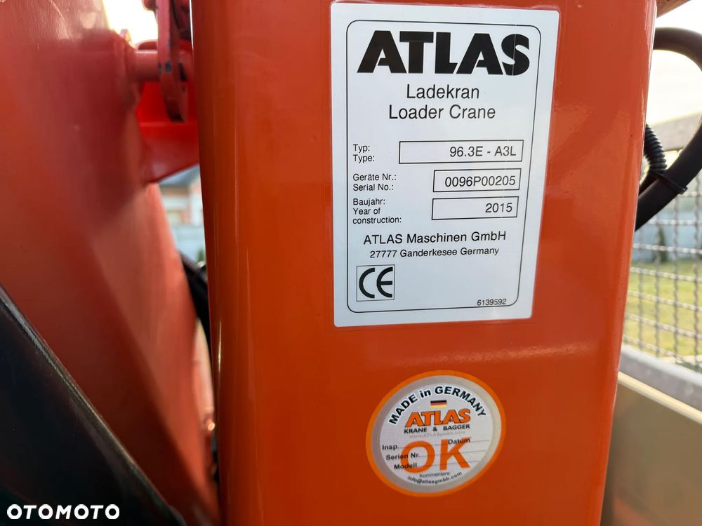 MAN TGS TGL * 4x2* *TGM 15.250 + DŻWIG KRAN HDS ATLAS 96.3E  WYSÓW 10,2m* Kran* Sterowanie Radiowe* ROTATOR* Widły do PALET* + Skrzynia 6.5m* 111000km - JAK NOWY* z NIEMIEC - 34