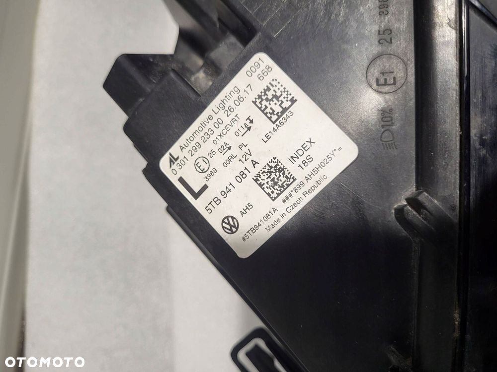 volkswagen touran ii 5tb full led przód strona lewa 5tb941081a - 5