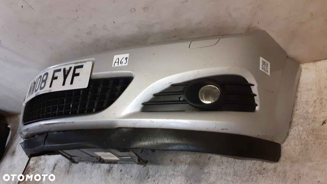 + ZDERZAK PRZÓD PRZEDNI OPEL ASTRA H 3 III GTC Z157 SREBRNY HALOGENY USZKODZONY !! - 2