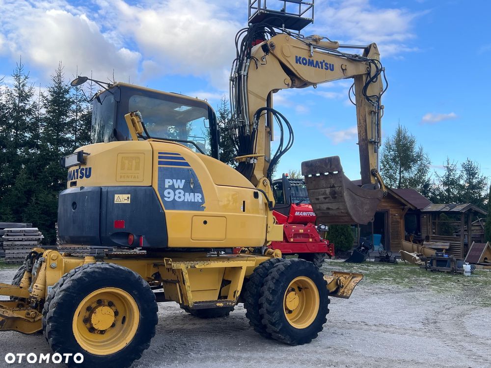 Komatsu Koparka kołowa KOMATU PW98MR-8 10ton 4x4x4 ośki skrętne Ramię 3x łamane BEZ DPF i ADBLUE 4 cyl dodatkowe wyjścia hydr Pług Podpory  2012 szybka zwinna Prosto z importu 1 właściciel Cat TEREX Liebherr Wacker Pw 98 Mr 8 11 - 10