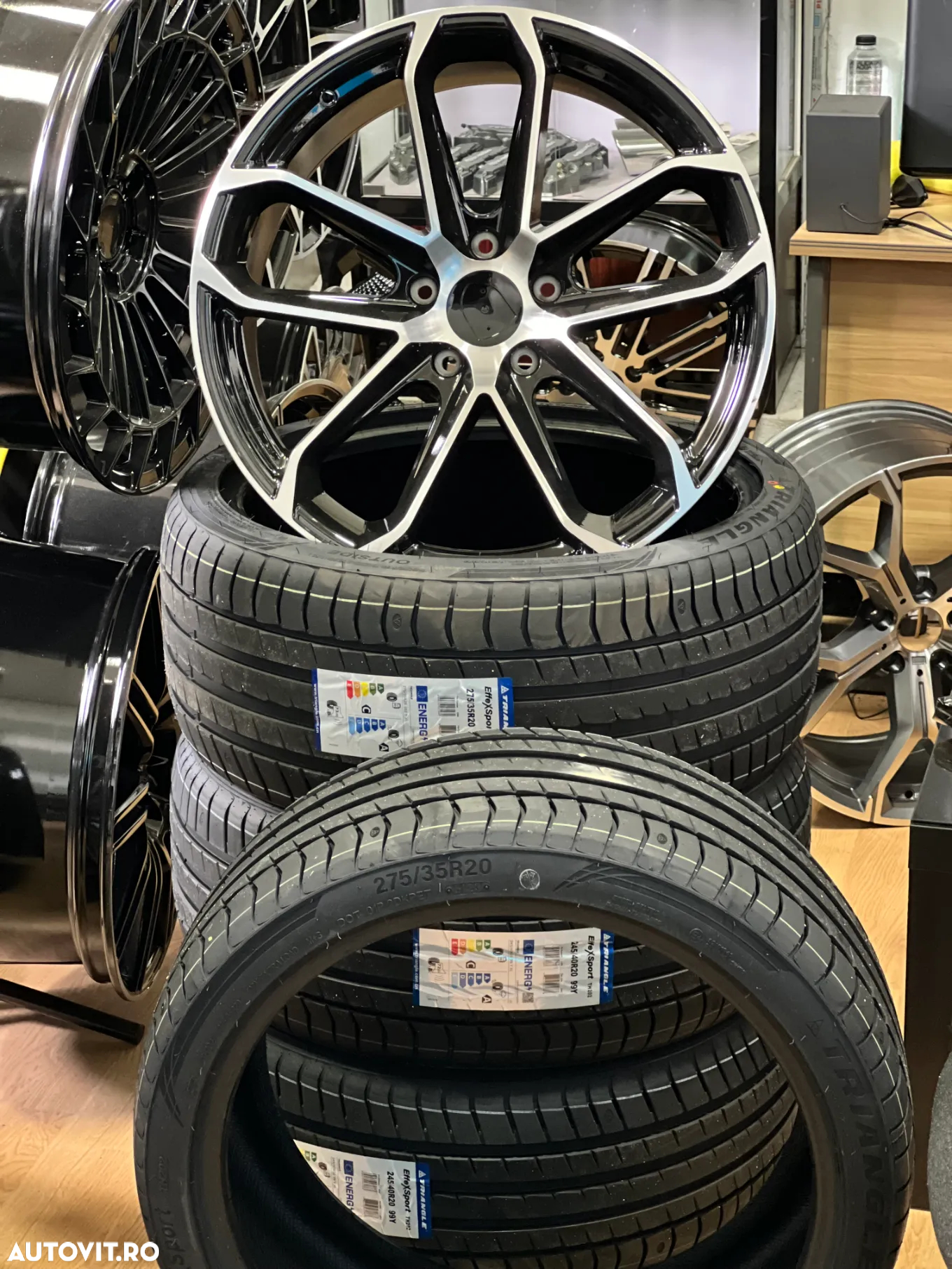 Jante Porsche 21 R21Panamera porsche cayenne negru lucios PORSCHE jante cu anvelope vara/iarna - 5