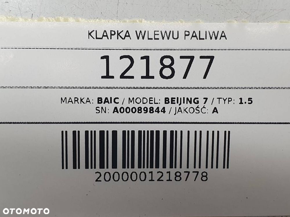 KLAPKA WLEWU PALIWA BAIC BEIJING X75 7 EUROPA - 4
