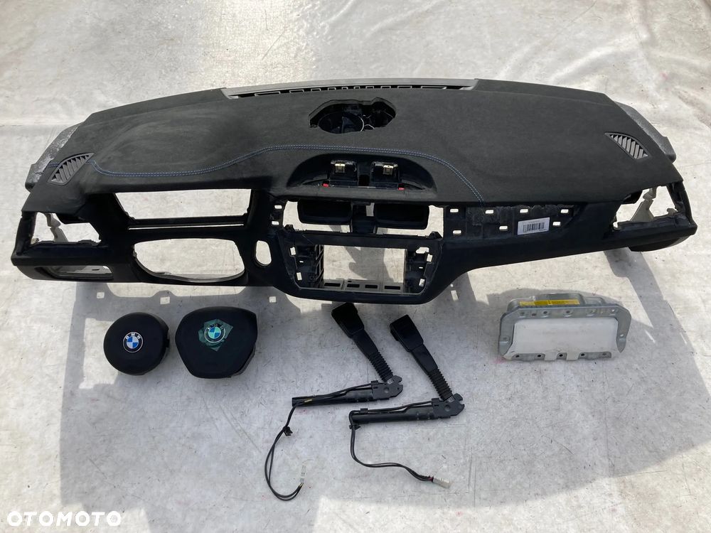 BMW 1 M1 M2 F20 F21 F22 F23 F87 FL LIFT LIFTING DESKA ALCANTARA SKÓRA niebieska nić KONSOLA KOKPIT PULPIT AIRBAG PODUSZKI POWIETRZNE KIEROWCY PASAŻERA AIR BAG DOPINACZE Okazja Sprawdź Raz2 !!! - 2