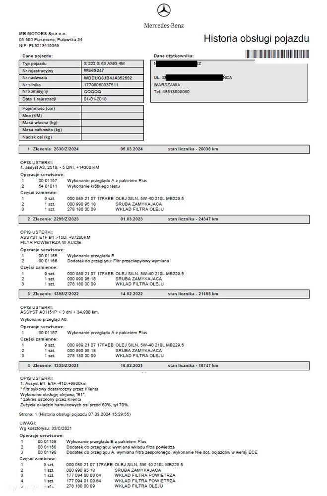 Mercedes-Benz Klasa S 63 AMG L 4Matic+ AMG Speedshift 9G-MCT - 29