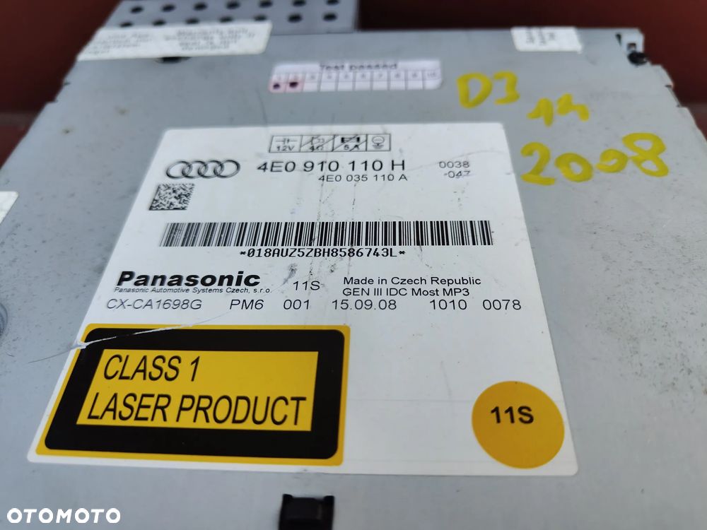 AUDI A6 C6 A8 D3 ZMIENIARKA płyt cd 4E0035110h 2008 rok - 4