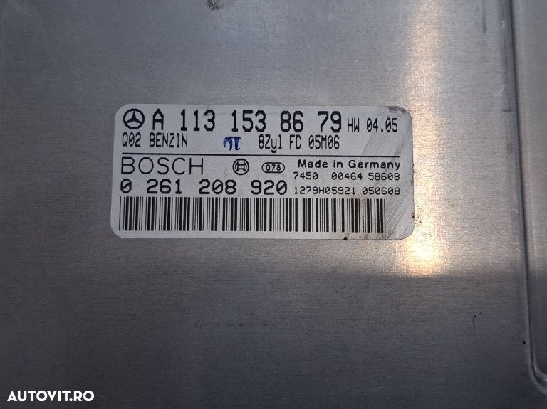 Vând Calculator Motor ECU Mercedes-Benz S-Class W220 E-Class W211 S500 E500 V8 M113 A1131538679 - 3