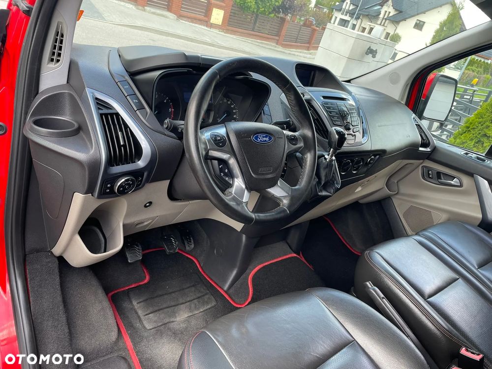 Ford TRANSIT CUSTOM LONG L2H1 Klima Navi Kamera Grzane Fotele 2xDrzwi Boczne Skóry Dubel Kabina 6os. Tempomat 2xPdc Rury - 15