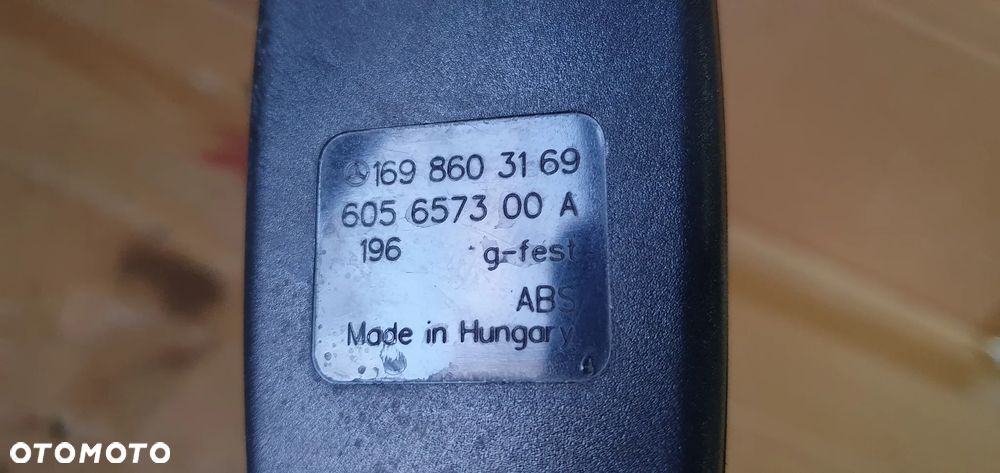 Zapinka pasa prawy tył tylna prawa Mercedes A-Klasa W169 1698603169 - 6