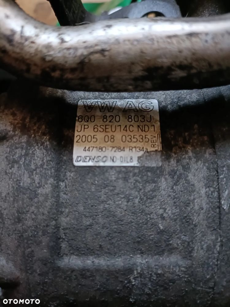 SEAT CORDOBA III 02-10 1,9 TDI sprężarka kompresor klimatyzacji DENSO 6Q0820803J * - 3