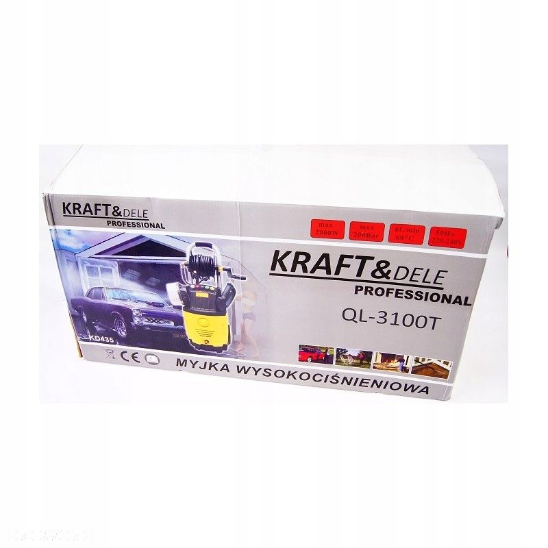 KRAFTDELE ZESTAW MYJKA CIŚNIENIOWA WYSOKOCIŚNIENIOWA ELEKTRYCZNA 2000W 435 - 10