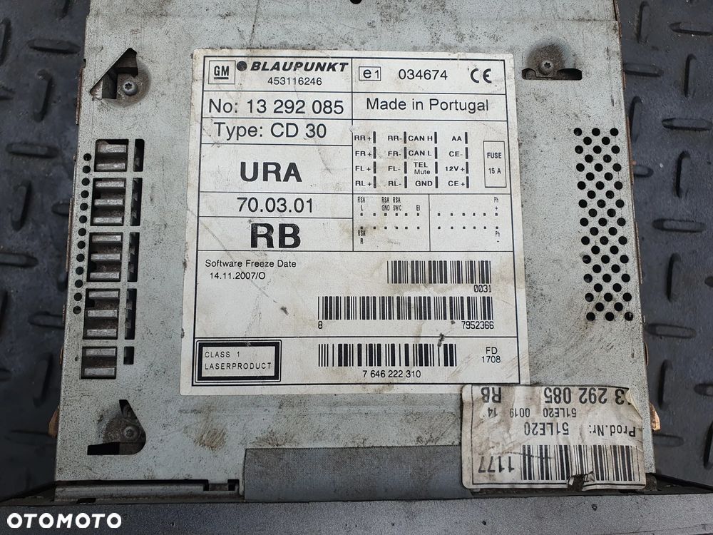 RADIO FABRYCZNE OPEL MERIVA A RADIOODTWARZACZ 13292085 - 4