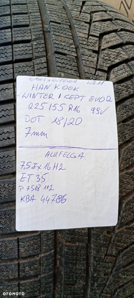 Alufelgi z oponami koła 5x112 225/55 7.5J ET35 R16 Mercedes E-Klasa W211 P7518112 KBA 44786 - 20