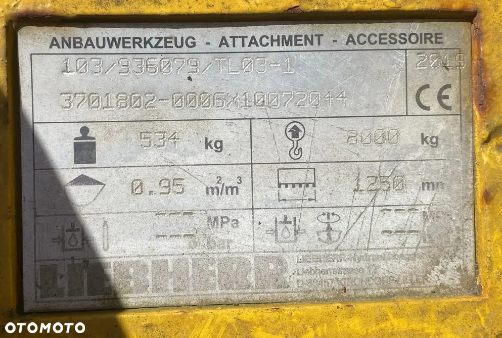 Liebherr Łyżka podsiębierna Liebherr TL 1250/0,9/SWLS/Z/RAIL z zębami - 3