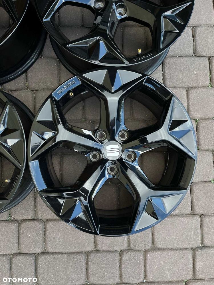 Oryginalne alufelgi Seat 5x112 17 cali Ateca Tarraco Leon Czarne - 6