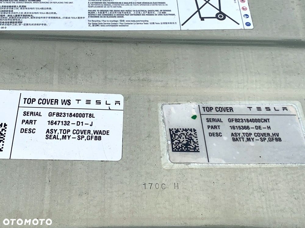 BATERIA HYBRYDA TESLA MODEL Y (5YJY) 2019 - 2022 EV 235 kW [320 KM] 1733002-D2-C 400VDC - 10
