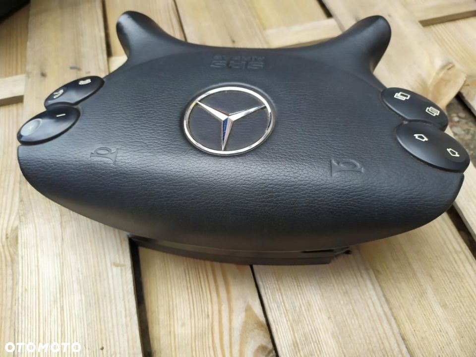 MERCEDES W209 CLK W211 LIFT W219 CLS PODUSZKA AIRBAG KIEROWNICY SKÓRZANA IGŁA - 7