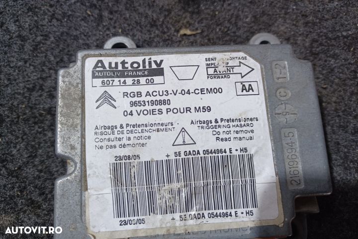 Calculator airbag 9653190880 Peugeot Partner 2 [2008 - 2012] Tepee mi - 4