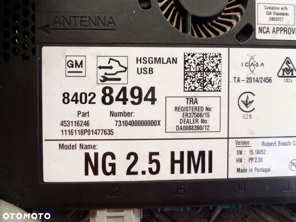 moduł sterownik nawigacji gps 84028494 opel astra k - 3