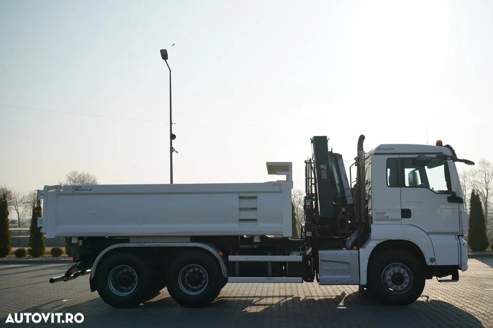 MAN TGS 26.420 / 6x4 / BASCULĂ CU 2 LATE / HIDRODECKER / BORDMATIC + HDS HIAB 188 B-3 / ROTATOR / GRAPER / TELECOMANDĂ / EURO 6 - 11