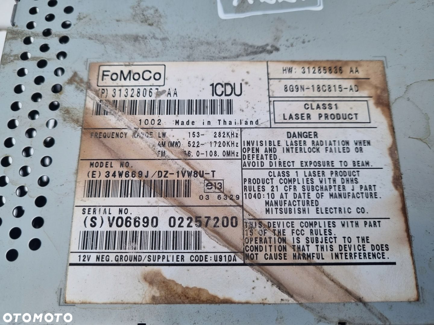 Volvo XC70 V70 III S80 II RADIOODTWARZACZ Radio CD 31328067 31328067AA - 3