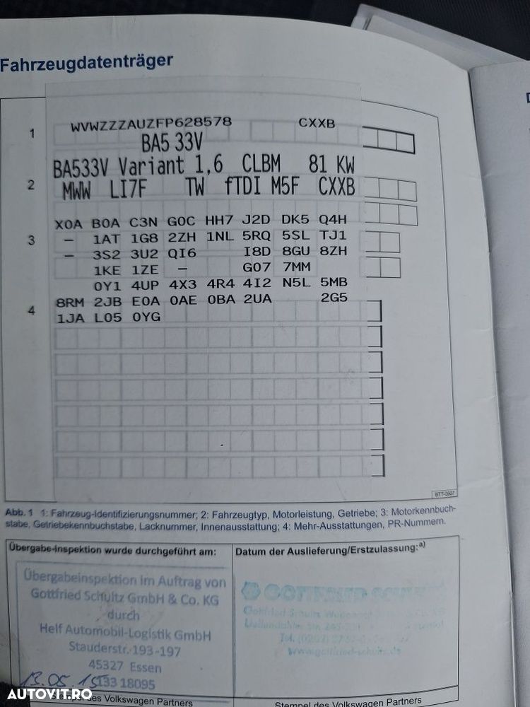 Dezmembrez VW Golf 7 break motor 1.6 CLBM cod culoare LI7F - 8