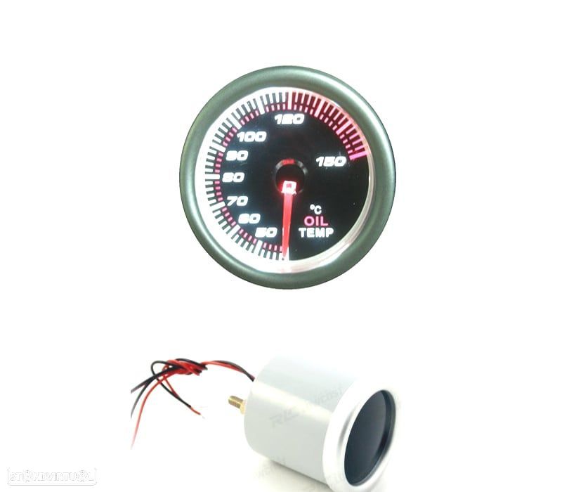 MANÓMETRO TEMPERATURA DE ÓLEO PRETO - 1