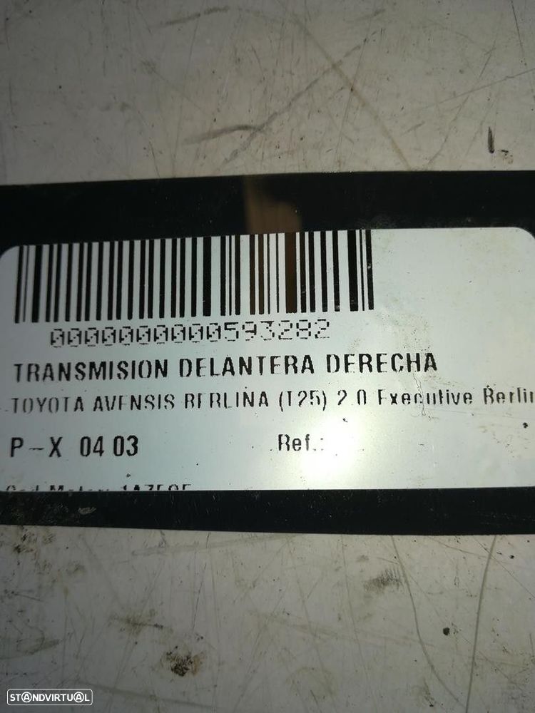 TRANSMISSÃO FRONTAL DIREITA TOYOTA AVENSIS 2004 - 1