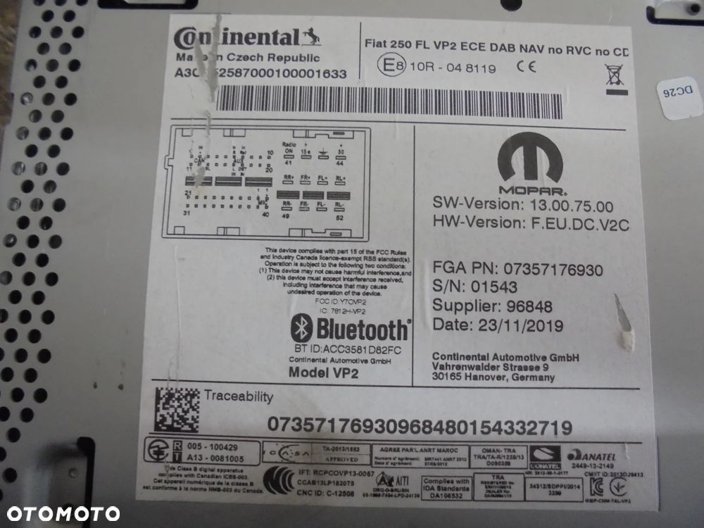 7357176930 RADIO FIAT DUCATO 2012- DOTYKOWE - 2