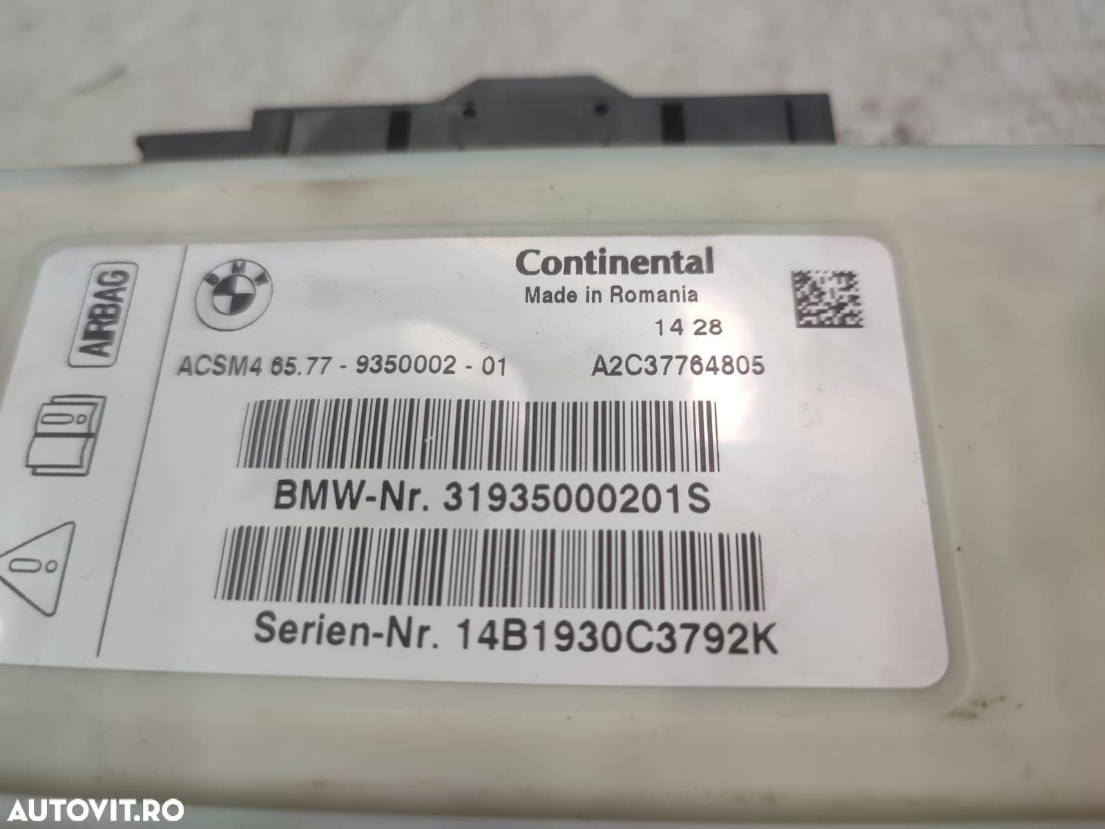 Modul airbag 31935000201s BMW X4 F26 [2014 - 2018] 3.0d  N57D30B - 2