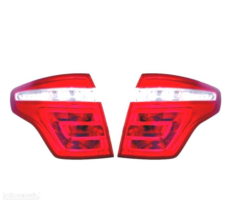 FAROLINS TRASEIROS CITROEN C4 PICASSO 06-11 VERMELHO BRANCO - 1