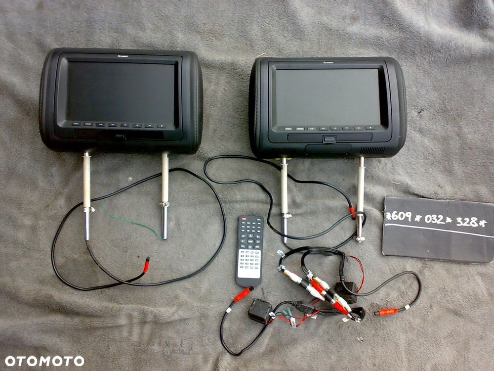 dodge durango jeep grand cherokee wk2 2014 - zagłówki przednie z dvd tv - 1