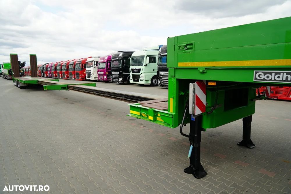 Goldhofer / REMORCĂ JOSĂ / EXTENSIBILĂ / REMORCĂ AUTO / 29 M / 5 AXE / AXE DE DIRECȚIE - 6