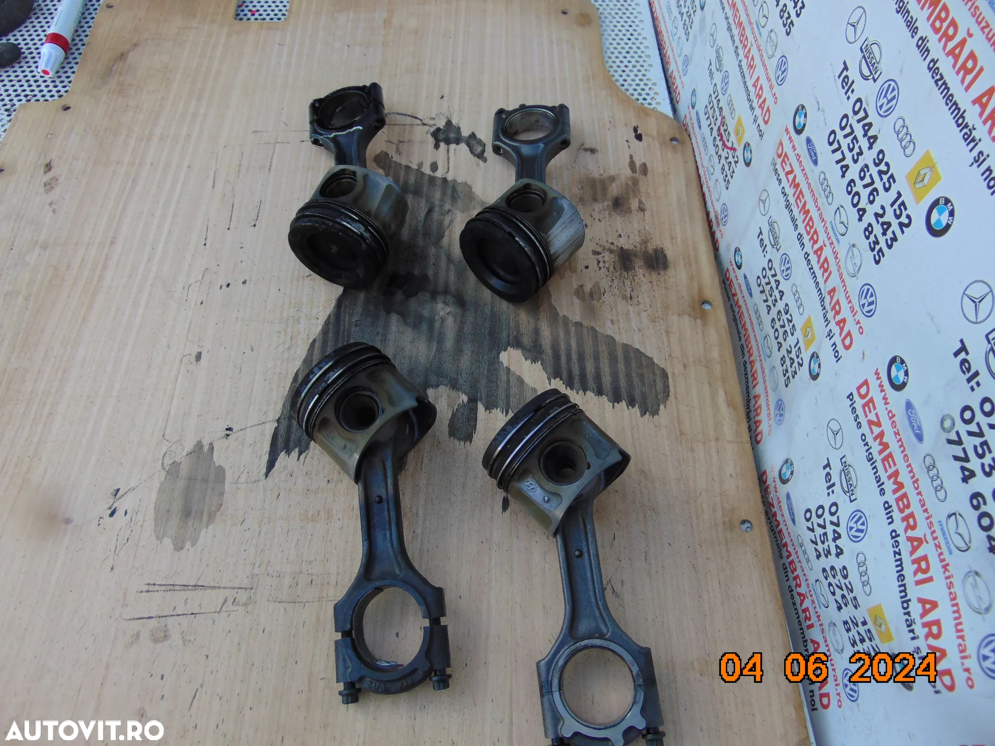 Piston cu biela Hyundai Tucson 2.0 euro 6 d4ha Santa Fe Kia Sportage Sorento 2.0 d4ha pistoane biel - 3