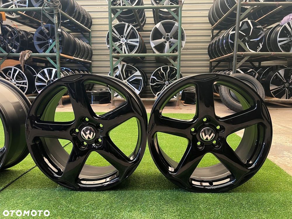 KOMPLET FELG FELGI VW VOLKSWAGEN GOLF PASSAT TOURAN 18 5X112 ORYGINALNE - 9