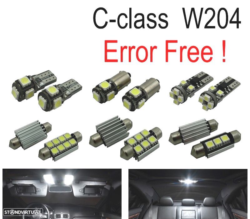 KIT COMPLETO DE 19 LAMPADAS LED INTERIOR PARA MERCEDES CLASE ML W163 ML320 ML350 ML430 ML500 98-05 - 1
