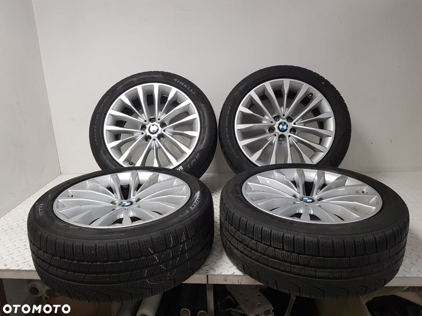 ŁADNY KOMPLET KOŁA ALUFELGI FELGI BMW 5 G30 G31 PIRELLI ZIMOWE RUN FLAT 245 45 18 8,0x19 ET30 5x120 - 2