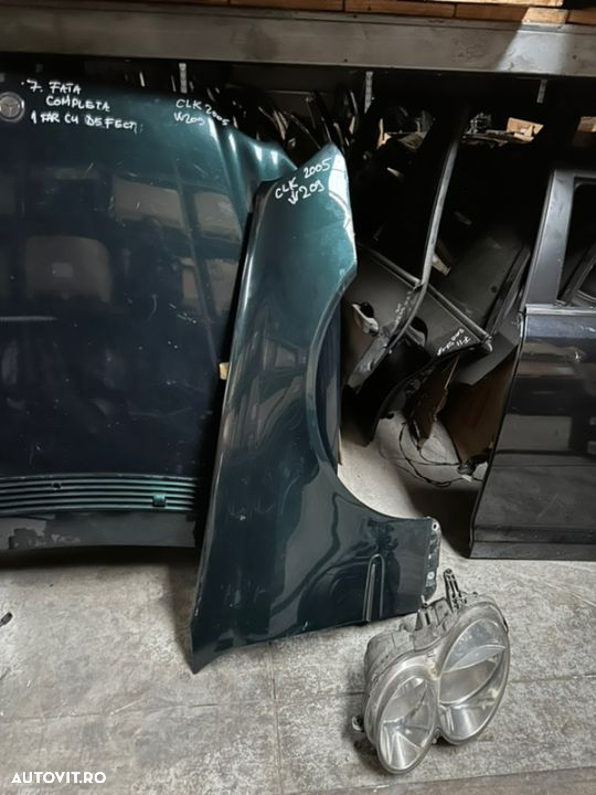 Toate piesele din fata MERCEDES CLK an 2005 diesel : capota, bara fata, grila, trager, radiatoare, ventilator, faruri, aripi - 9