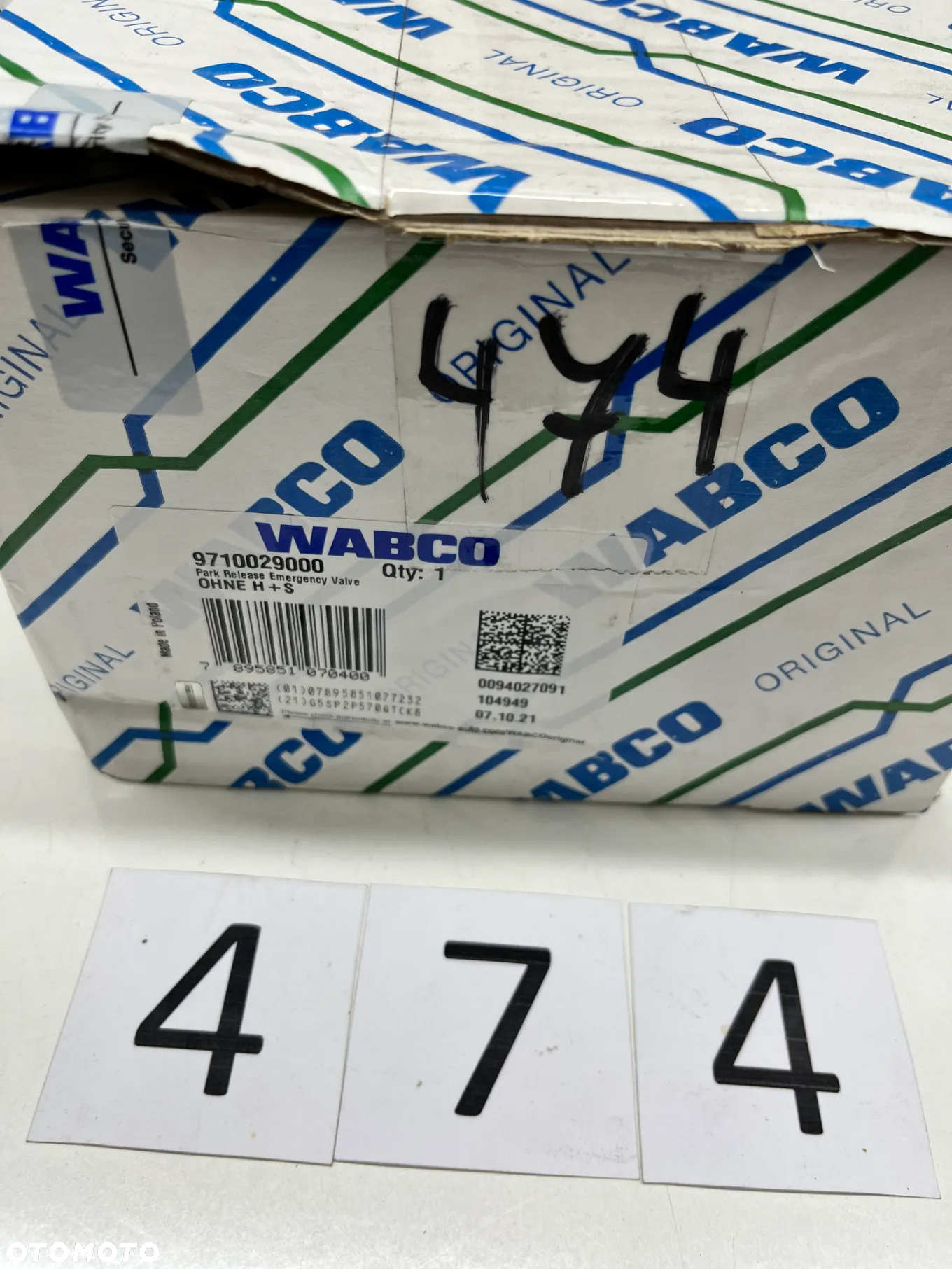 Zawór hamulcowy, luzujący naczepy EBS Wabco 9710029000 - 5