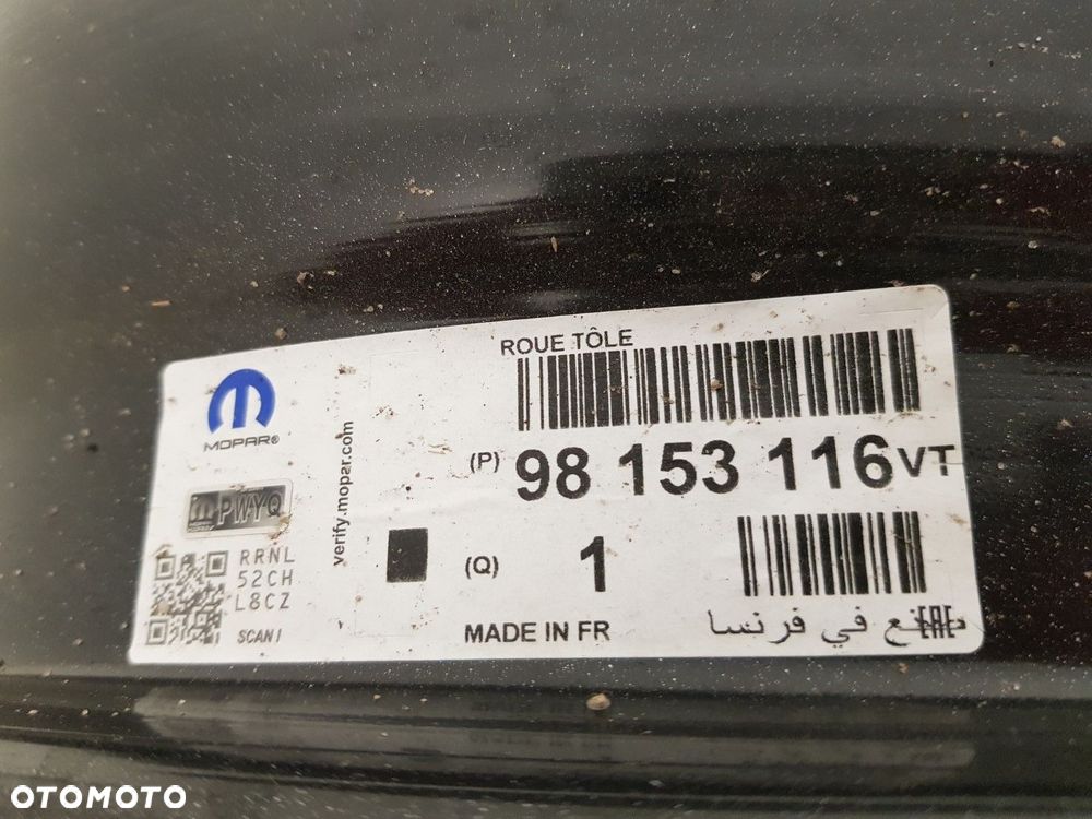 NOWA ORYGINALNA  FELGA STALOWA BERLINGO IV PARTNER 4 RIFTER COMBO E PROACE 18-25 6.5j 16r ET47 5x108 - 3