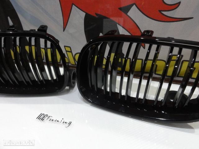 Grelha frontal BMW E60 2003-2010 M4 look / dupla lâmina em preto piano brilhante - 6